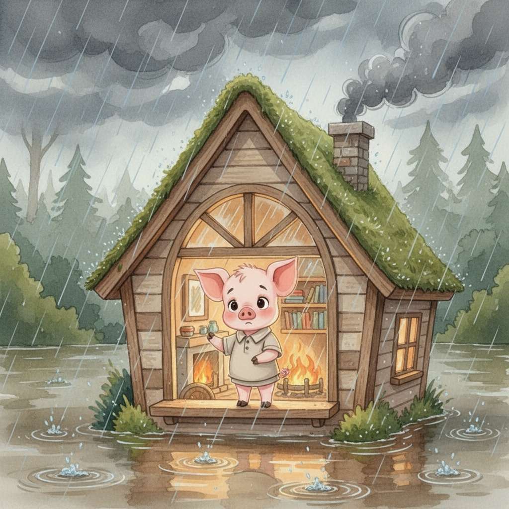 Winnie The Pooh 9 - Piglet Surrounded By Water