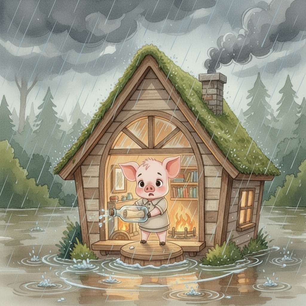 Winnie The Pooh 9 - Piglet Surrounded By Water
