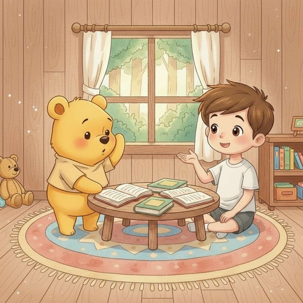 Winnie the Pooh 7 - Kanga i Malutki Roo przybywają do Lasu, Prosiaczek bierze kąpiel