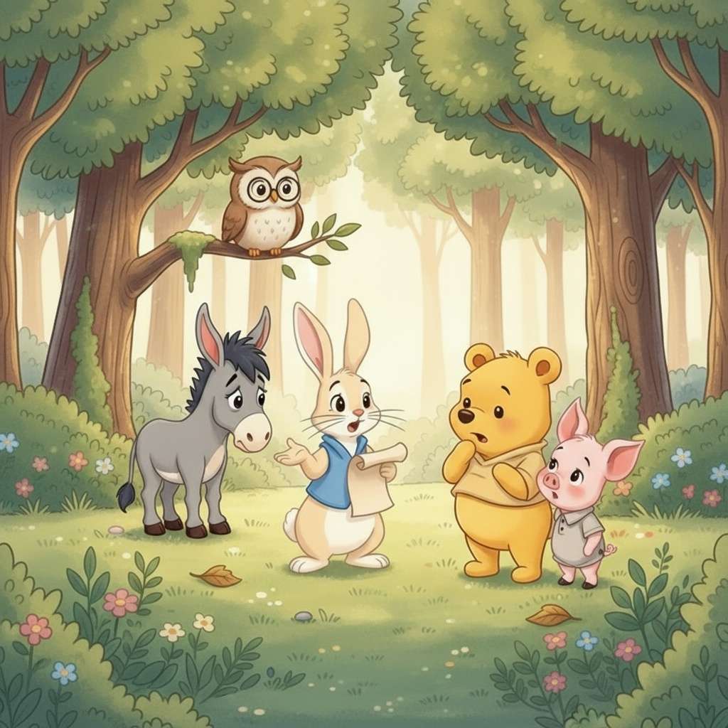 Winnie the Pooh 7 - Kanga i Malutki Roo przybywają do Lasu, Prosiaczek bierze kąpiel